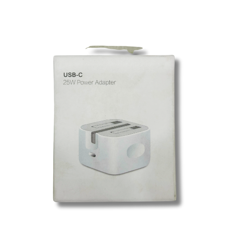 Apple 25W Fast Charging 3-Pin USB-C Power Adapter – High-Speed Wall Charger for iPhone and iPad