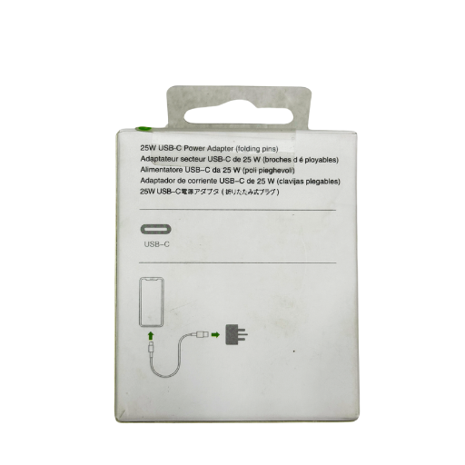 Apple 25W Fast Charging 3-Pin USB-C Power Adapter – High-Speed Wall Charger for iPhone and iPad