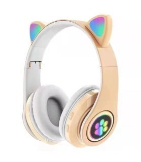 Cat Ear Wireless Headphones β Light Up Your Vibe! - Maalik Tech