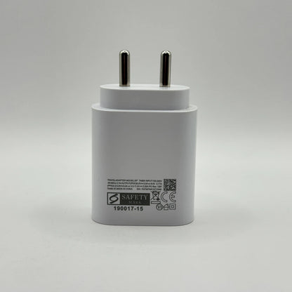 25W Type-C power adapter EP-TA800 back specifications and safety marks