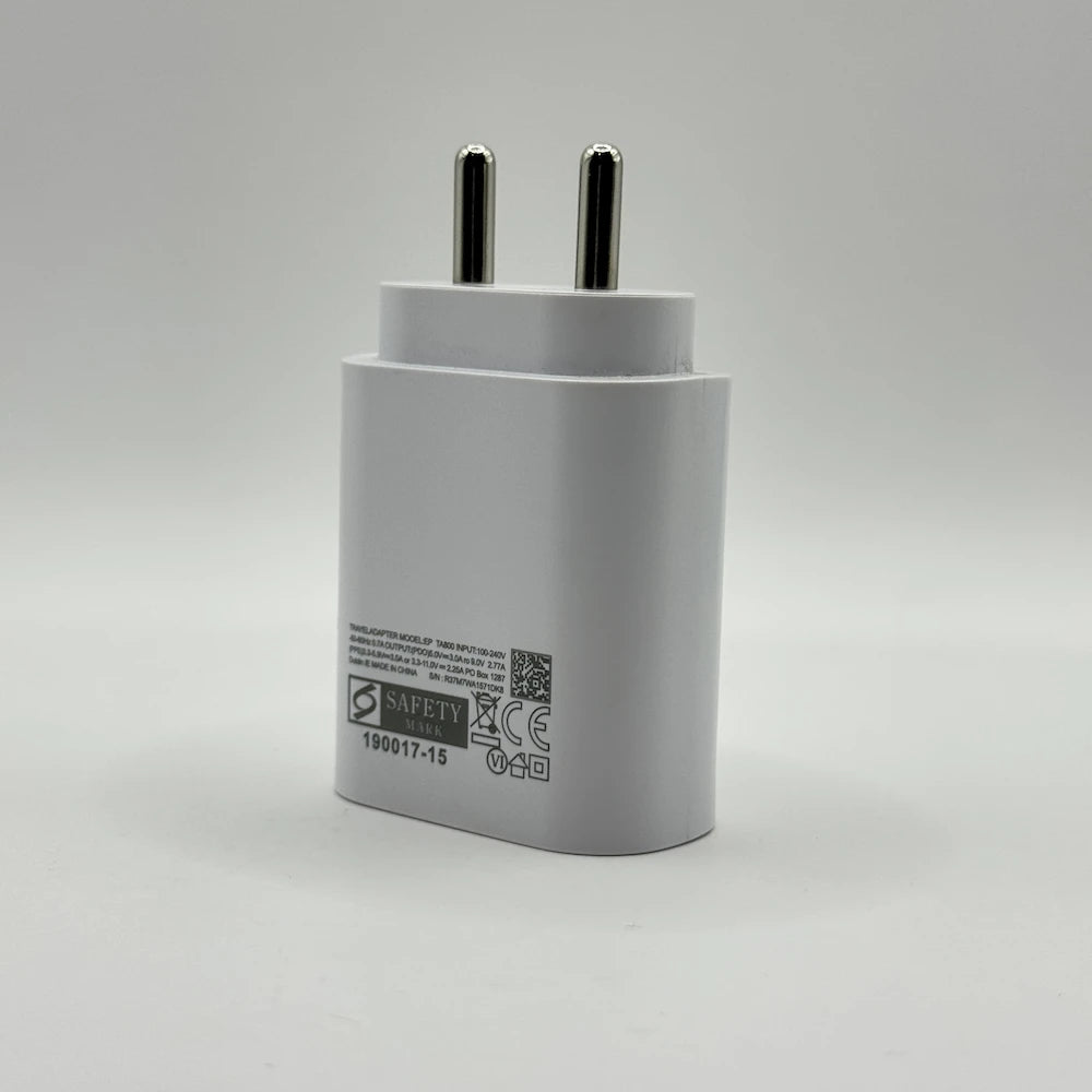 EP-TA800 25W fast adapter back side specifications print view
