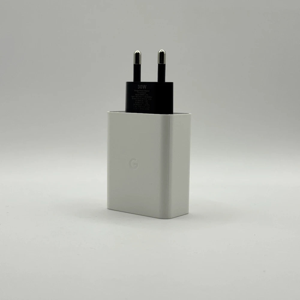 30W USB-C fast charger power adapter for Google Pixel side view