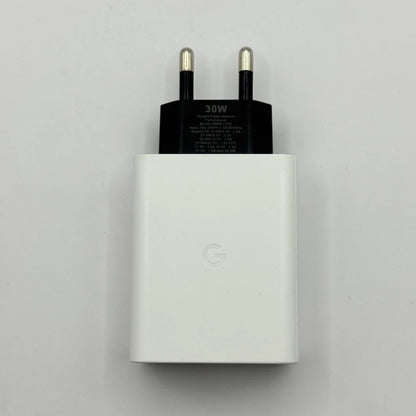 30W Power Adapter full view showing plug technical specifications