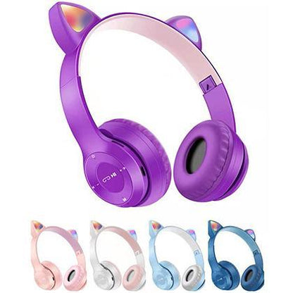 Cat Ear Wireless Headphones – Light Up Your Vibe! - Maalik Tech