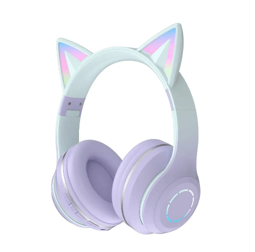 Cat Ear Wireless Headphones – Light Up Your Vibe! - Maalik Tech