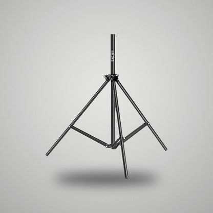 Close-up view of BLUK'S studio tripod light stand sturdy 3-leg base lock mechanism