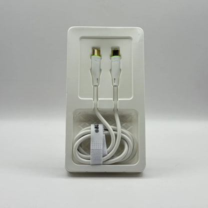 Close up front view of BLUK'S BX451 gold-plated Type-C connectors with green accent rings