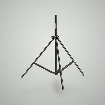Close-up view of BLUK'S studio tripod light stand sturdy 3-leg base lock mechanism