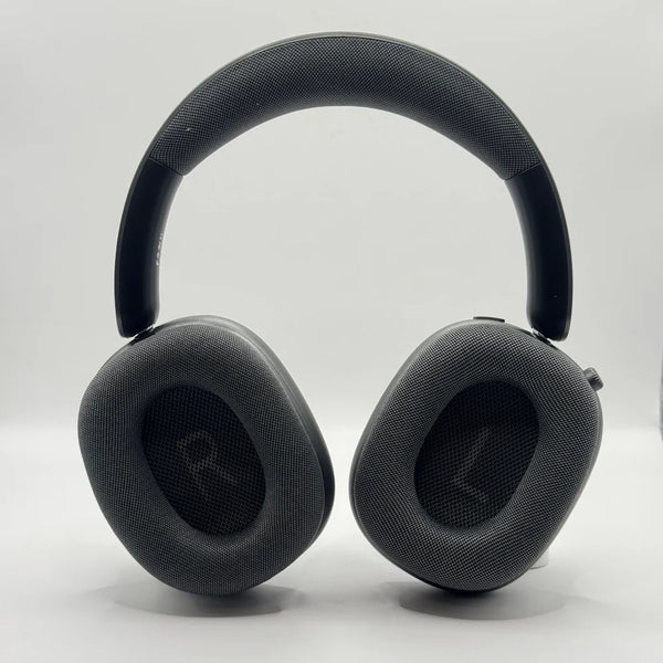 Inner view of BLUK'S WAVEONIC BX-84 ear cups showing breathable fabric mesh and Right Left ear placement indicators