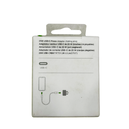 Apple 25W Fast Charging 3-Pin USB-C Power Adapter – High-Speed Wall Charger for iPhone and iPad