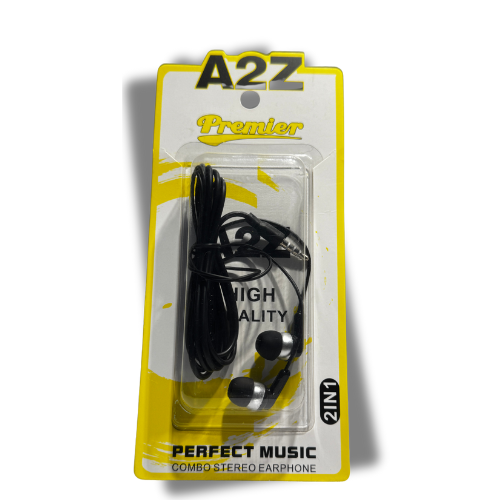A2Z Premier 2-in-1 Stereo Earphones – High-Quality Wired In-Ear Headphones with Dual Connector and Mic