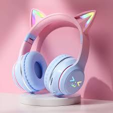 Cat Ear Wireless Headphones – Light Up Your Vibe! - Maalik Tech