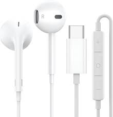 iPhone 15 Type-C Handsfree Earphones – Wired In-Ear Headphones with Mic and Type-C Connector