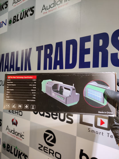 Solar Portable Bluetooth Speaker with LED Light