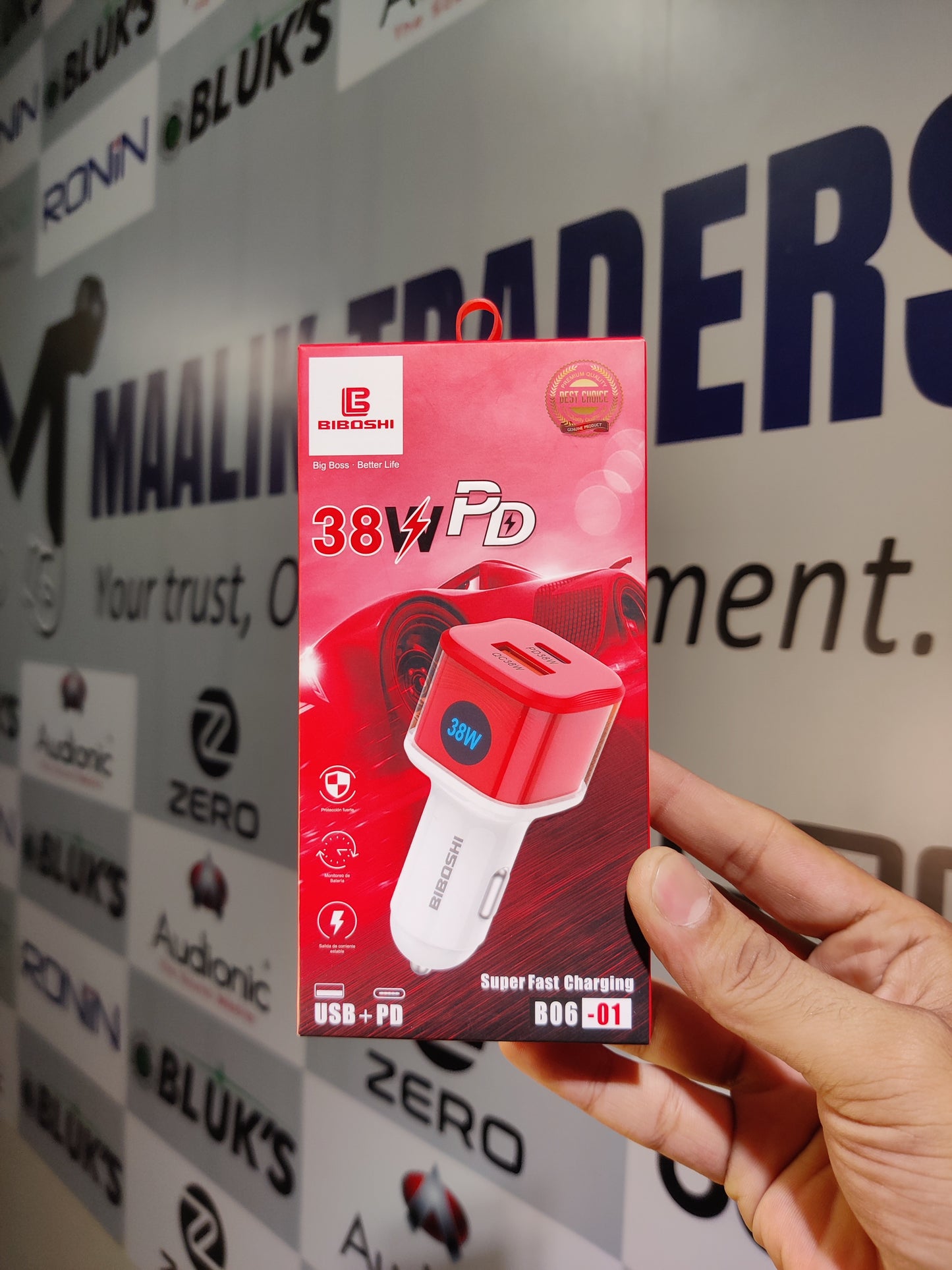 Biboshi BO6-01 Car Charger – 38W PD Fast Charging