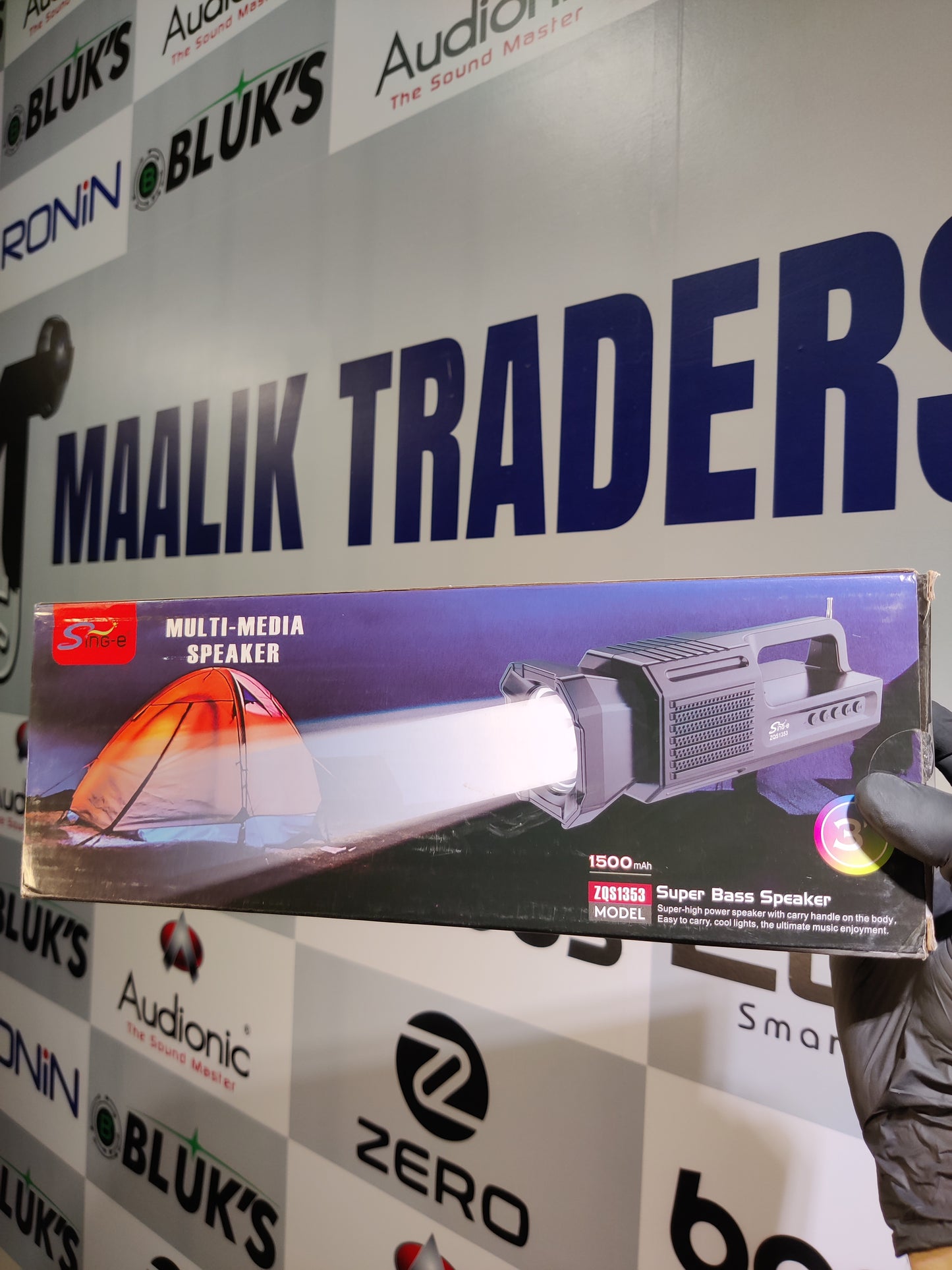 Solar Portable Bluetooth Speaker with LED Light