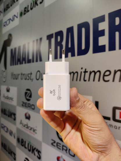 Bolt 3.0A Fast Charging USB Adapter