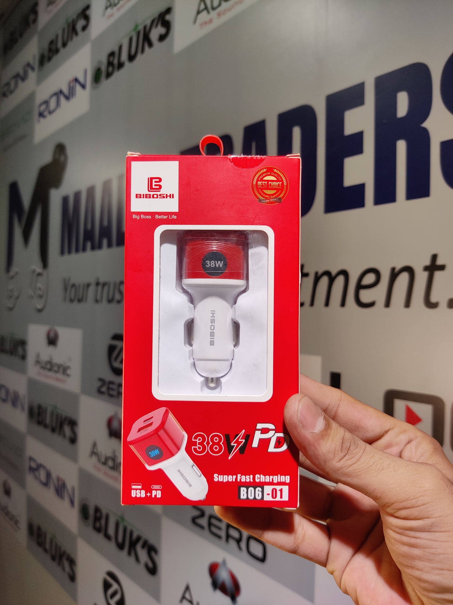 Biboshi BO6-01 Car Charger – 38W PD Fast Charging