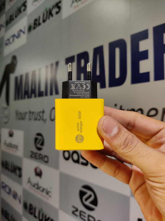 65W Dual Port USB+PD Fast Charging Adapter