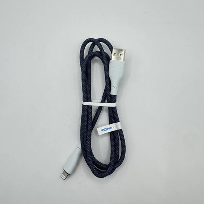 Ronin R-2025 Flexin heavy duty braided Lightning cable full length view