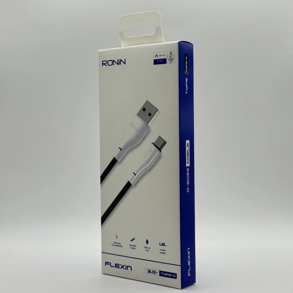 Ronin R-2025 Flexin 3.0A braided Type-C cable front packaging box