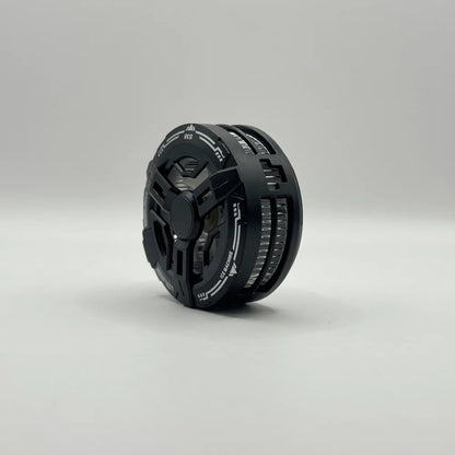 Angled front view of S38 magnetic phone cooler highlighting side air vent grilles and compact build