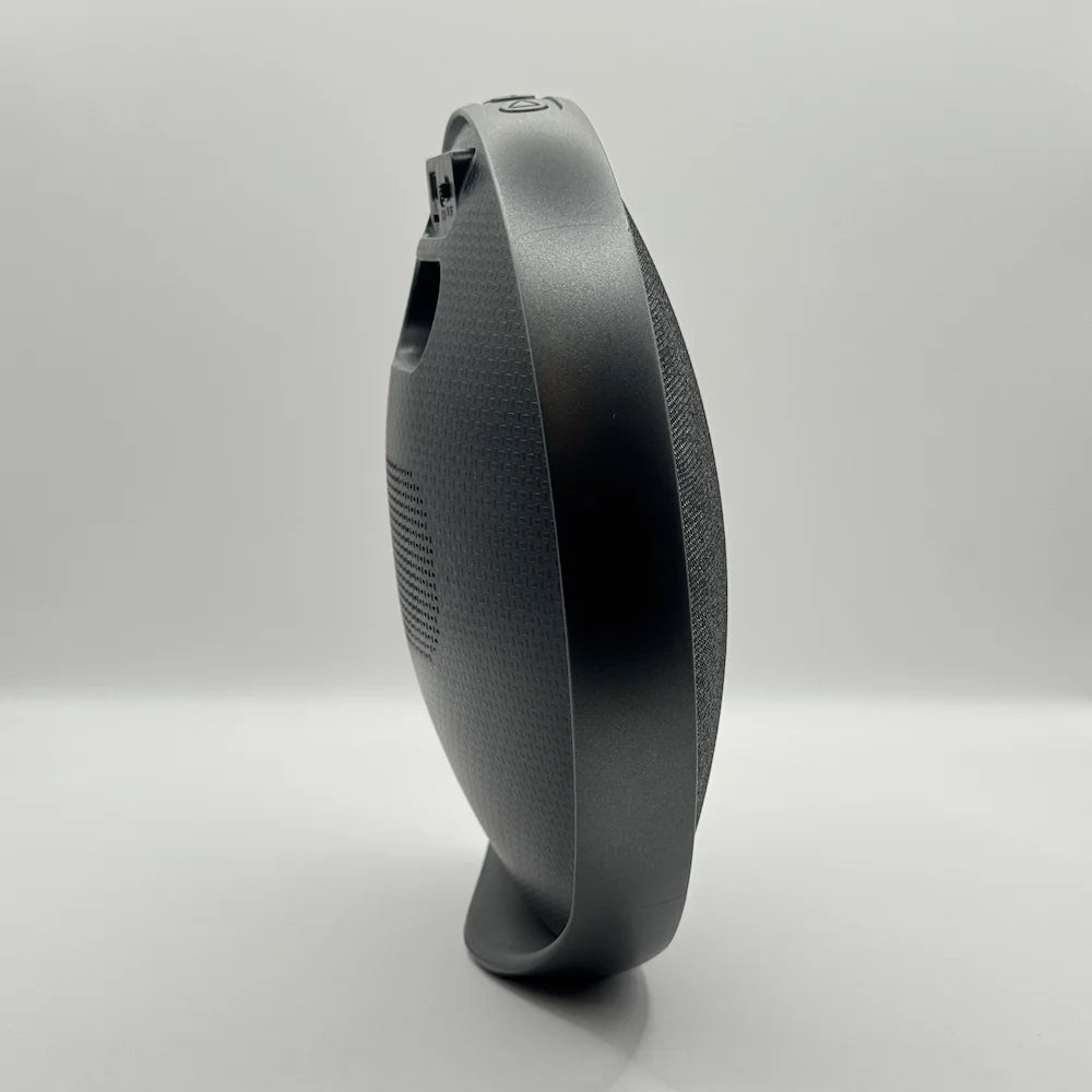 Side view of SOVO BEAT SBS-505 speaker displaying sleek curved body and base stand