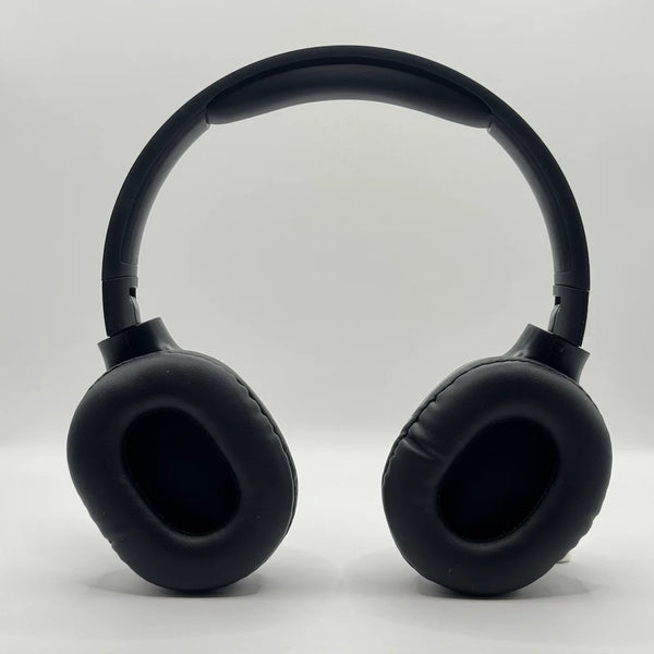 Inner earcup view of SOVO Crazy Bass SHP-550 headphones highlighting soft plush leatherette ear cushions