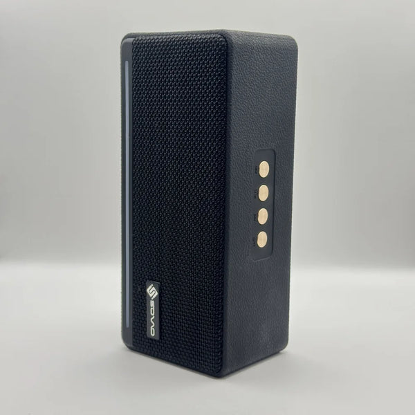SOVO SBS-509 speaker front grille with ambient light bar and gold control buttons