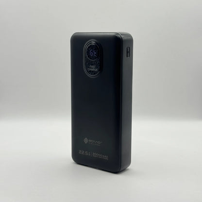 Front perspective view of SOVO RANGE SPB-620 20000mAh fast charging power bank on white background