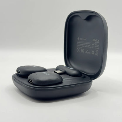Inner view of SOVO SWM-578 charging case showing battery specifications and certification marks