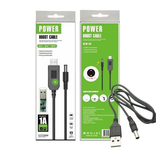 USB PowerBoost Cable (5V to 12V) - Maalik Tech